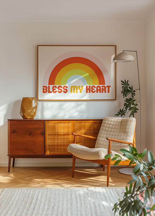 Bless My Heart Rainbow Plakat