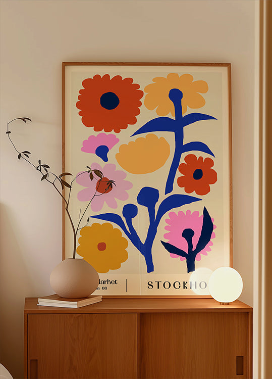 Flower Market. Stockholm Plakat