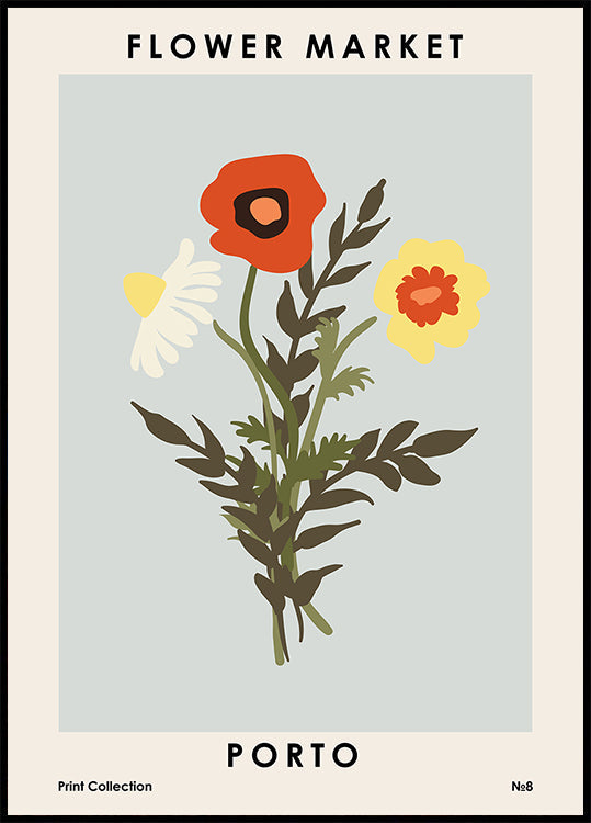 Flower Market Porto Plakat