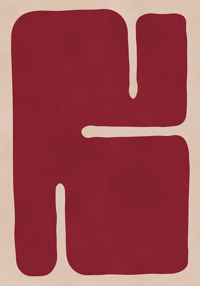 Crimson Contours Plakat