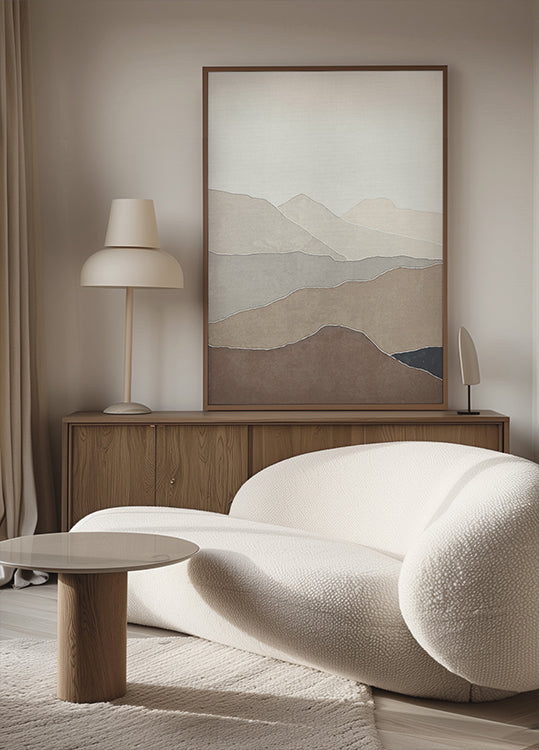 Mountain and lake Plakat