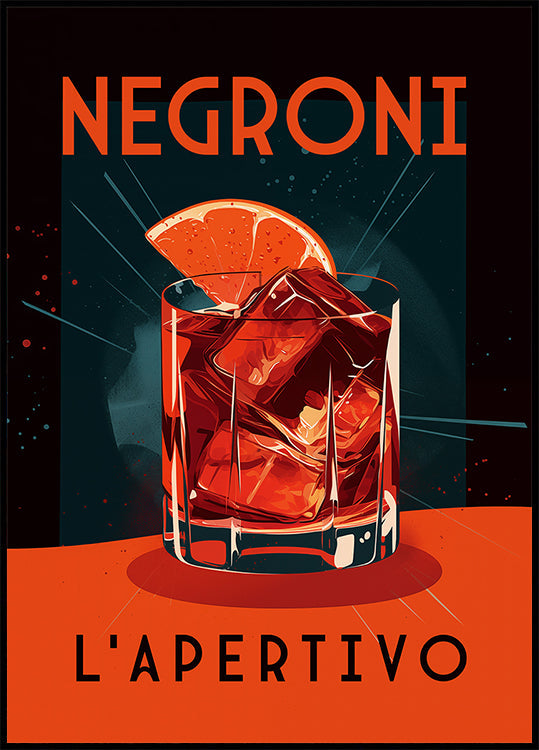 Negroni L' Apertivo Plakat