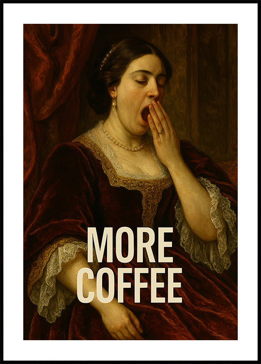 Yawning for Coffee Plakat