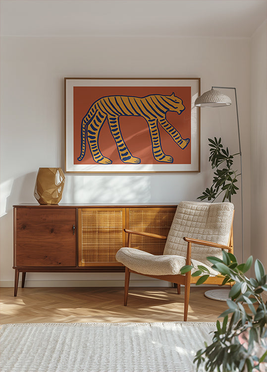 Bold Tiger Stride Plakat