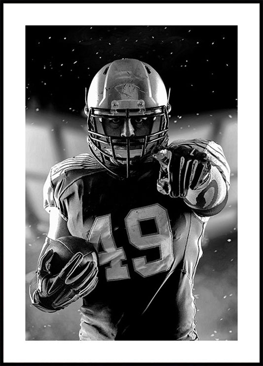 American Football Player Plakat