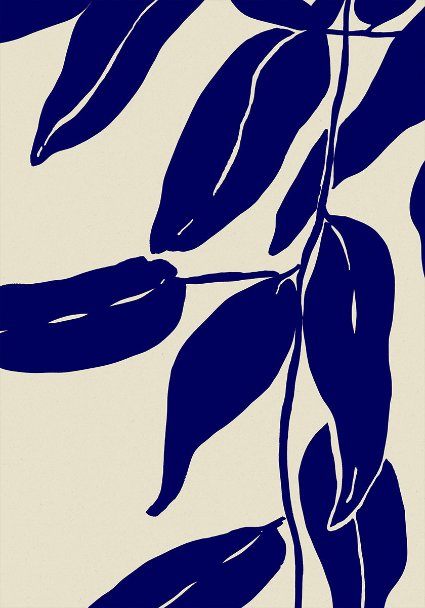Indigo Leaves Dance Plakat