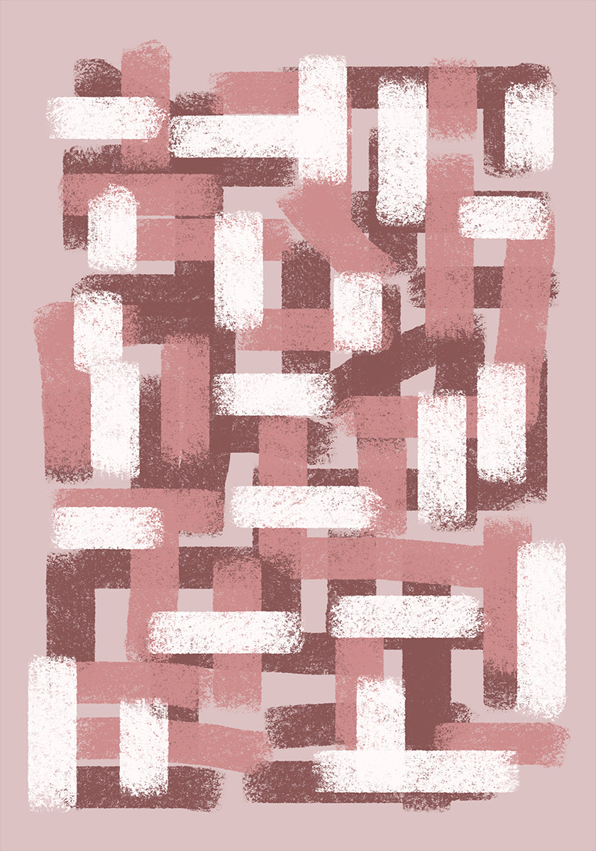 Blush Grid Plakat