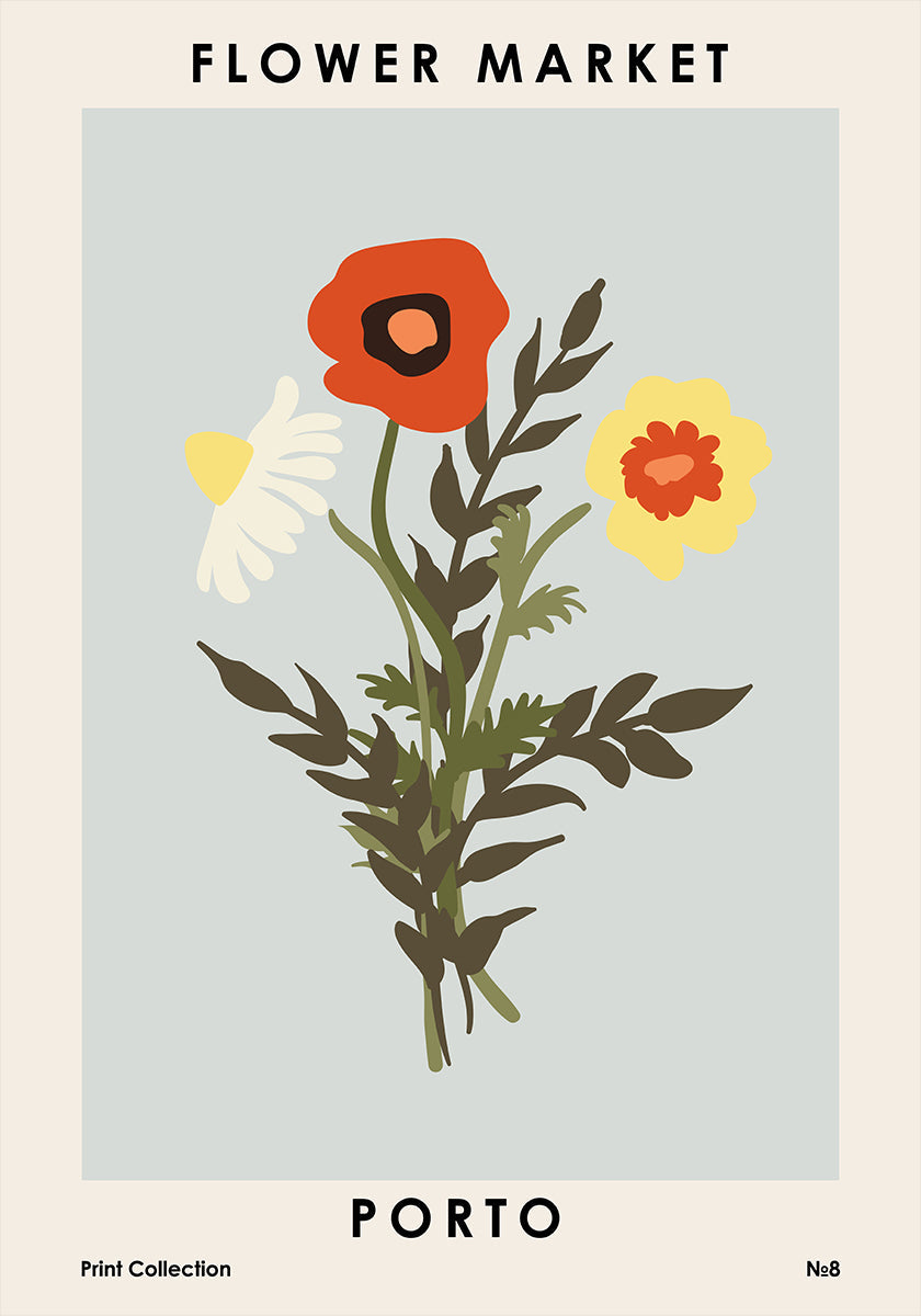 Flower Market Porto Plakat