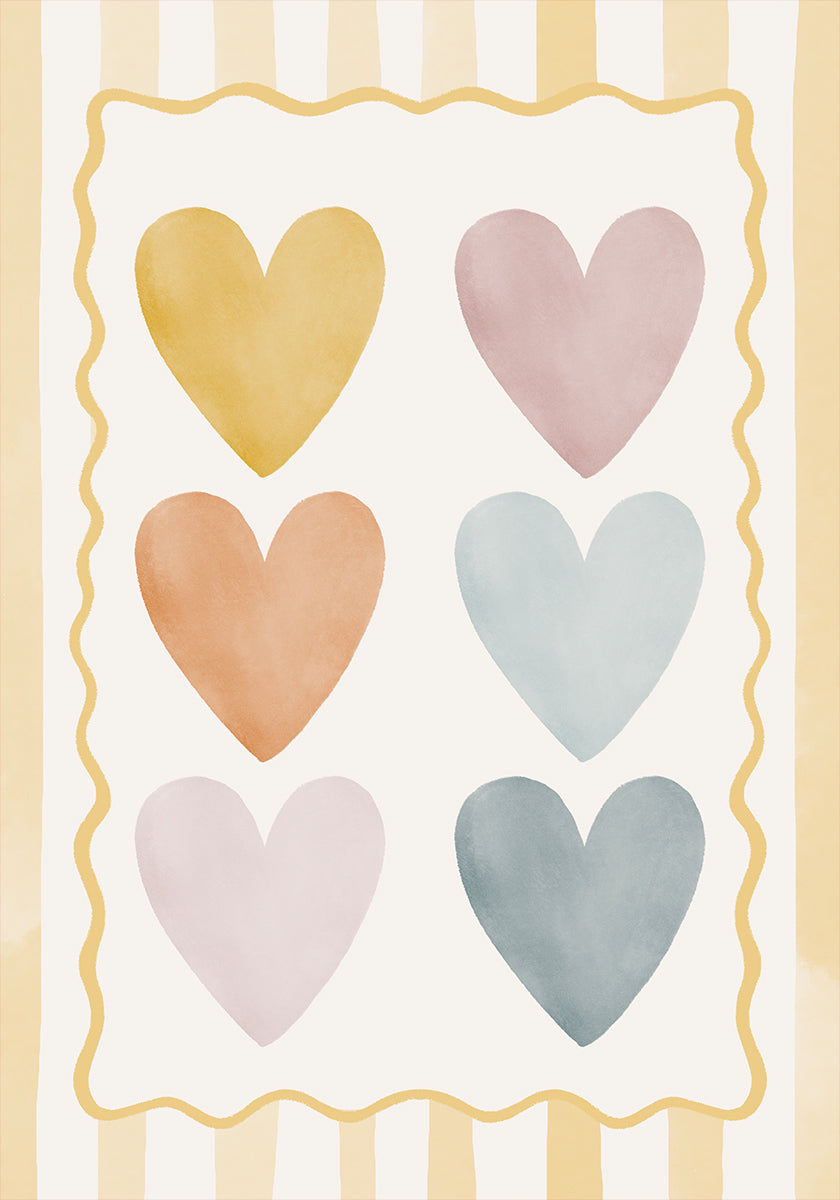 Pastel Hearts Plakat