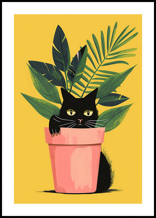 Cat In the Plant Plakat