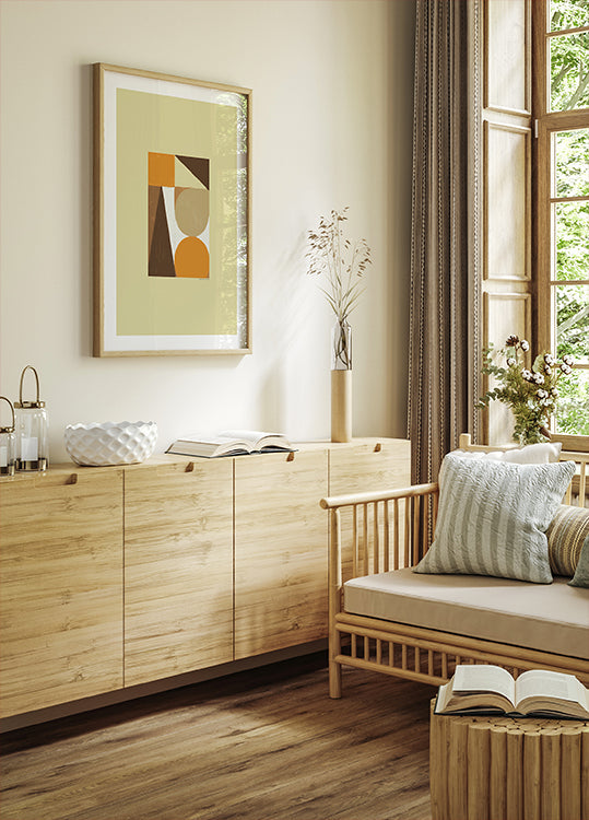 Earthy Tones Geometrics Plakat