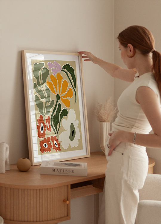 Mid Century Bloomscape Plakat