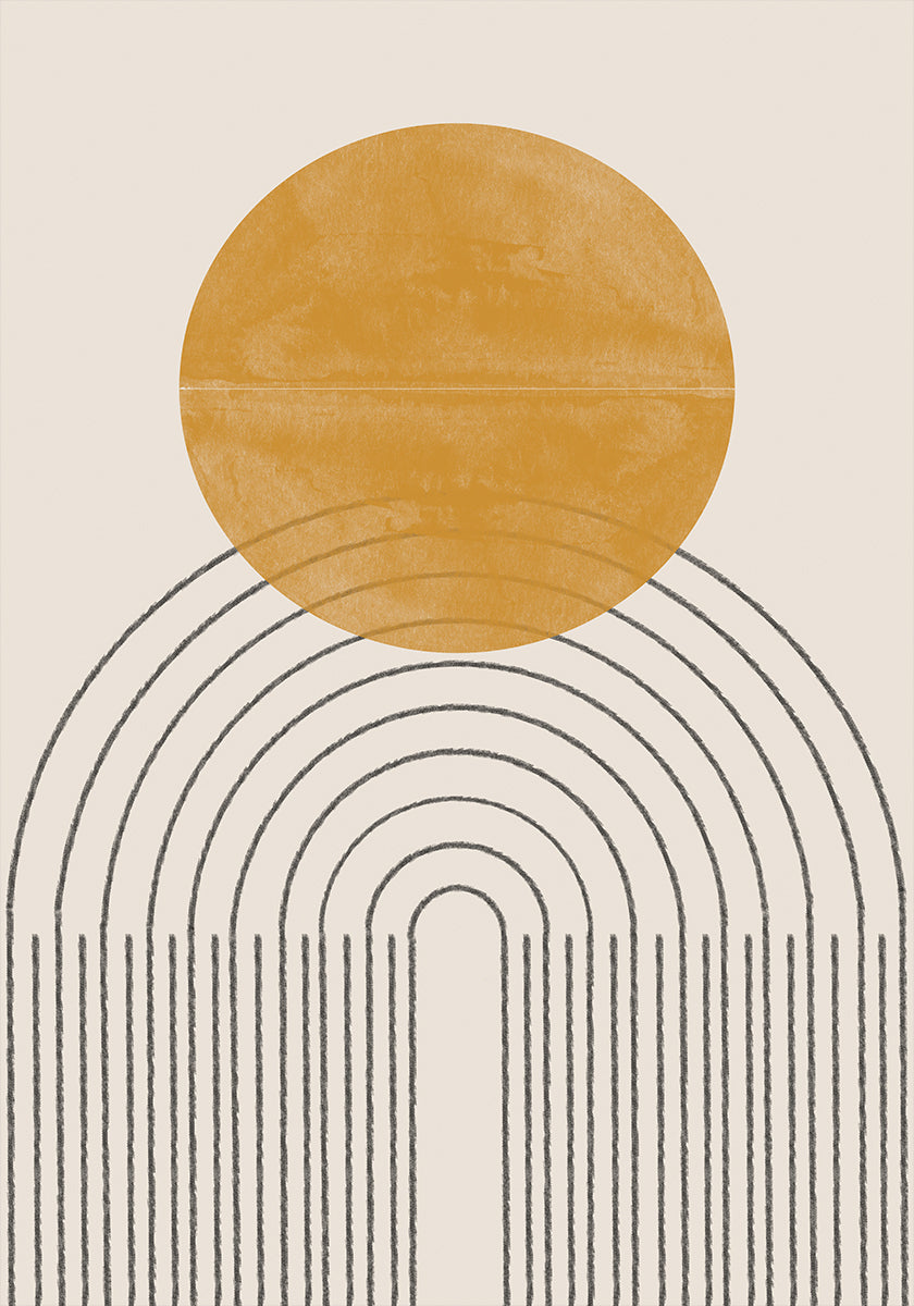 Arc and Sunburst Plakat