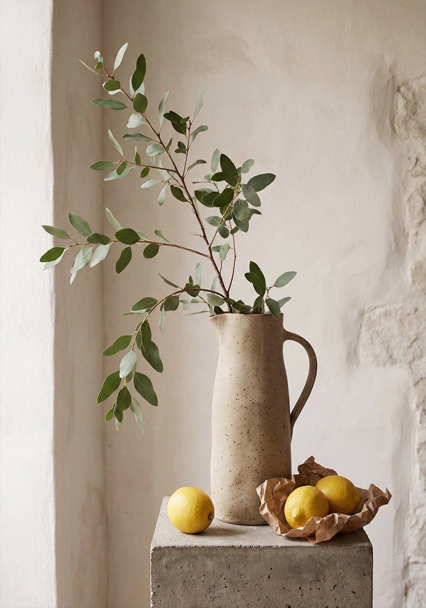Leafy Branch and Lemons Plakat