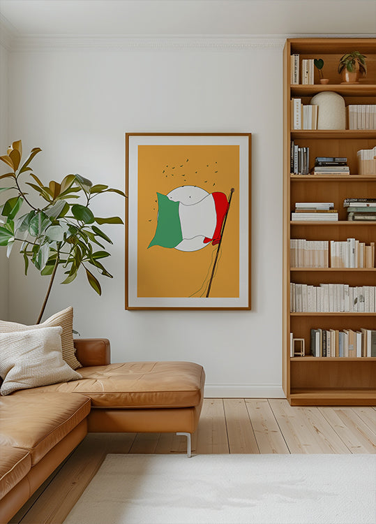 Italian Flag Waving Plakat