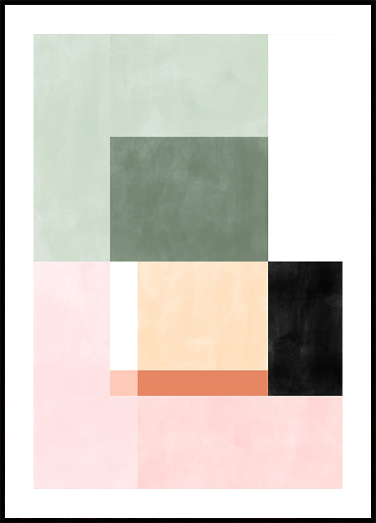 Abstract Composition With Geometric Shapes Plakat
