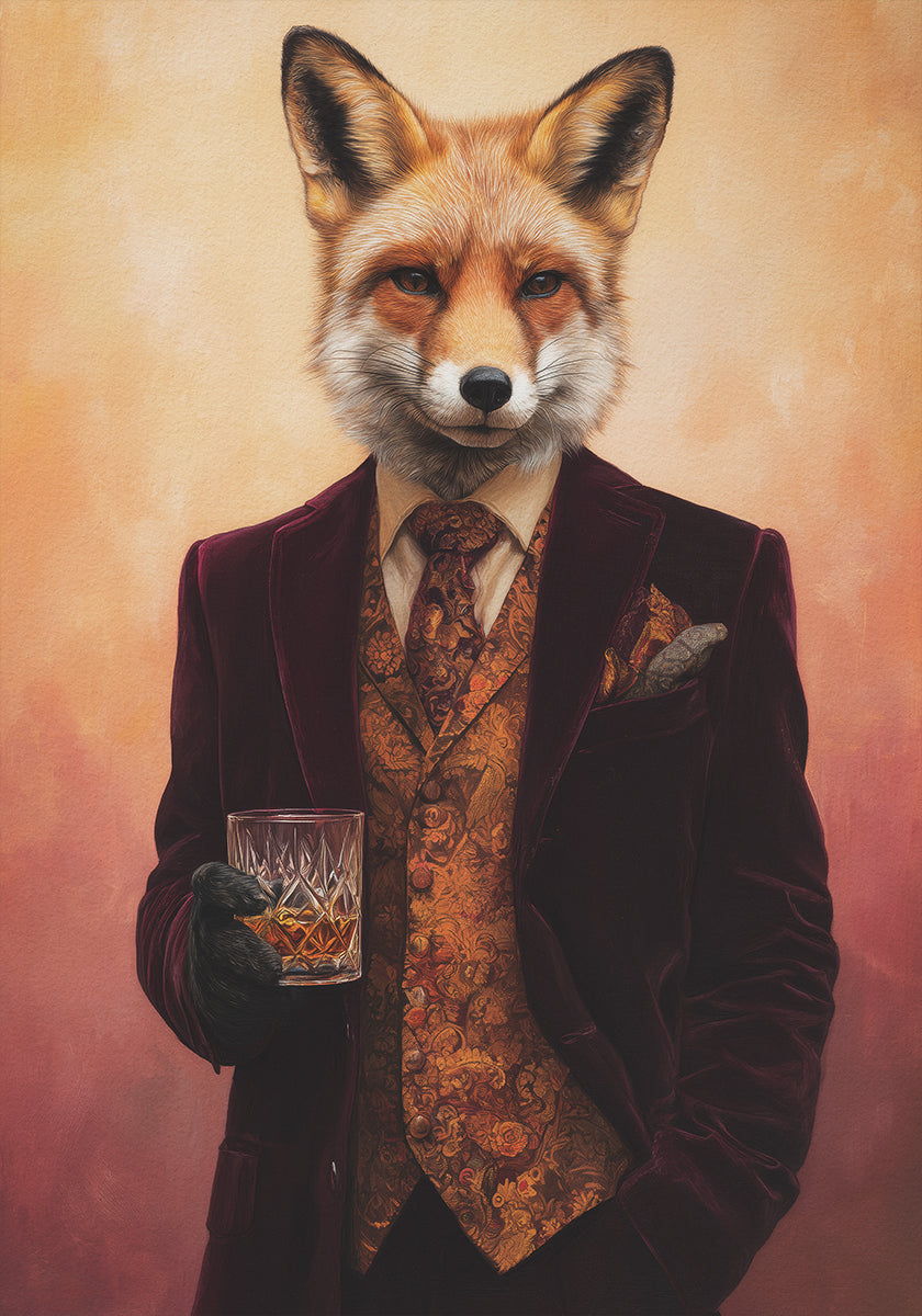 Fox In Velvet Suit Plakat