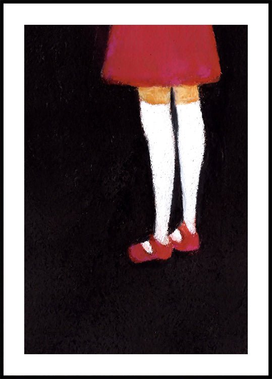 Girl With White Knee High Socks Plakat
