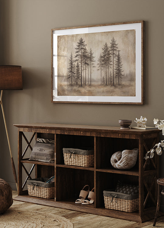 Nordic Vintage Trees Plakat