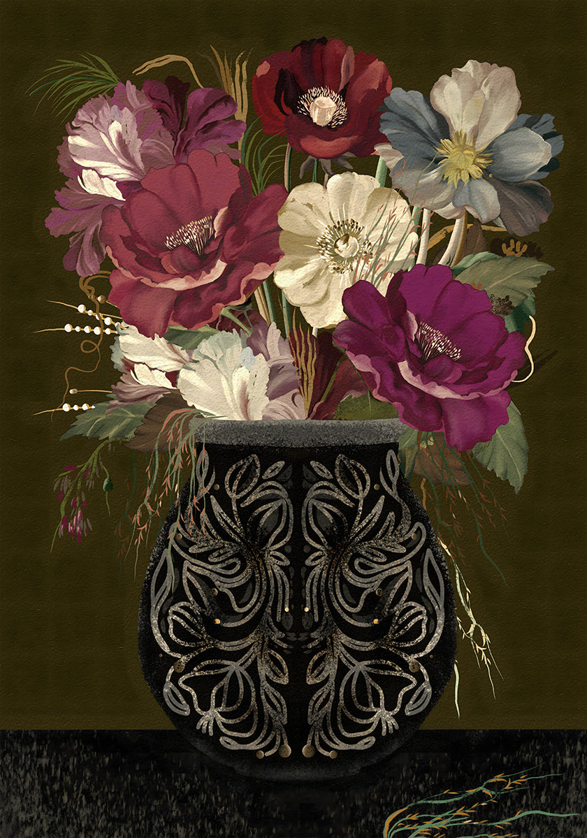 Vintage bouquet Plakat