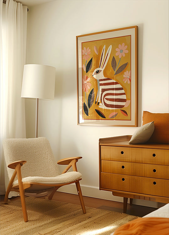Striped Hare Plakat
