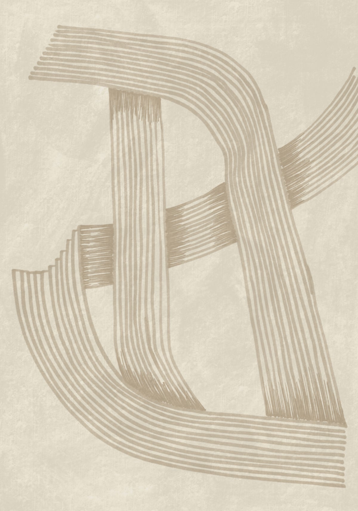 Woven Beige Lines