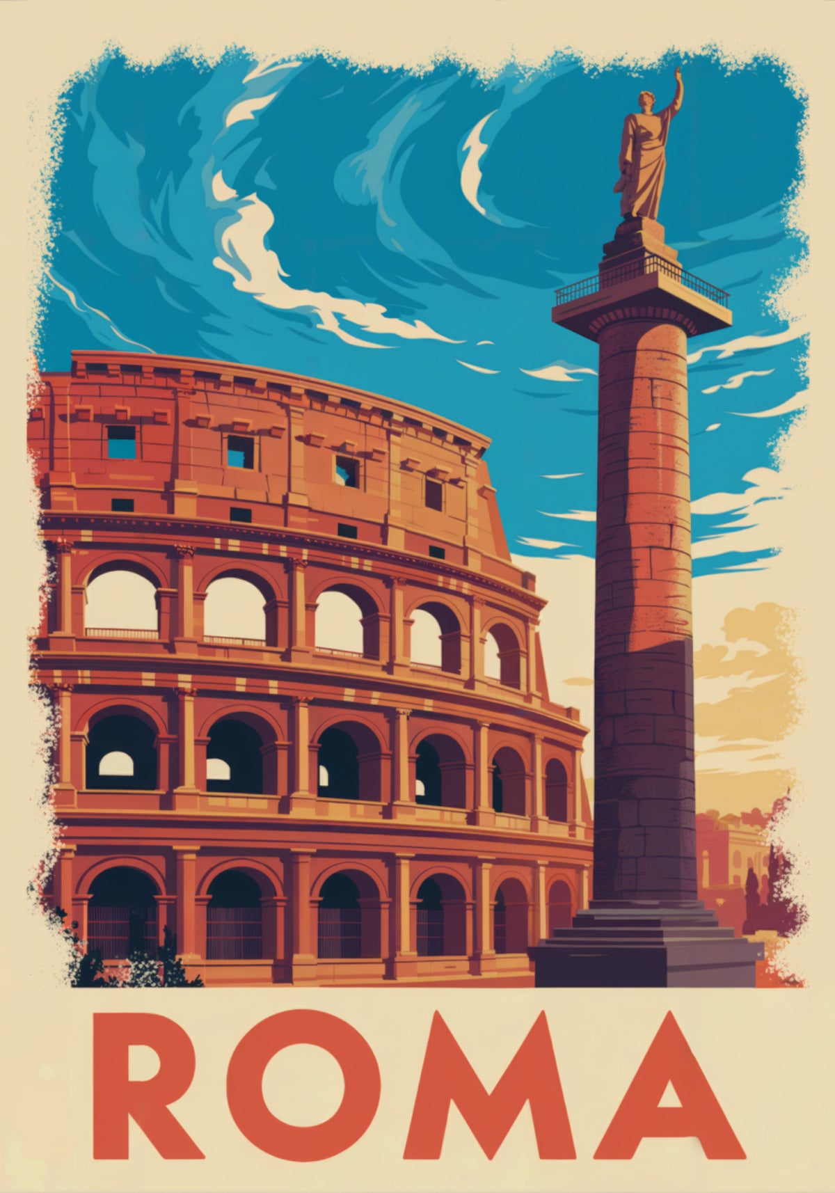 Rome Colosseum Column