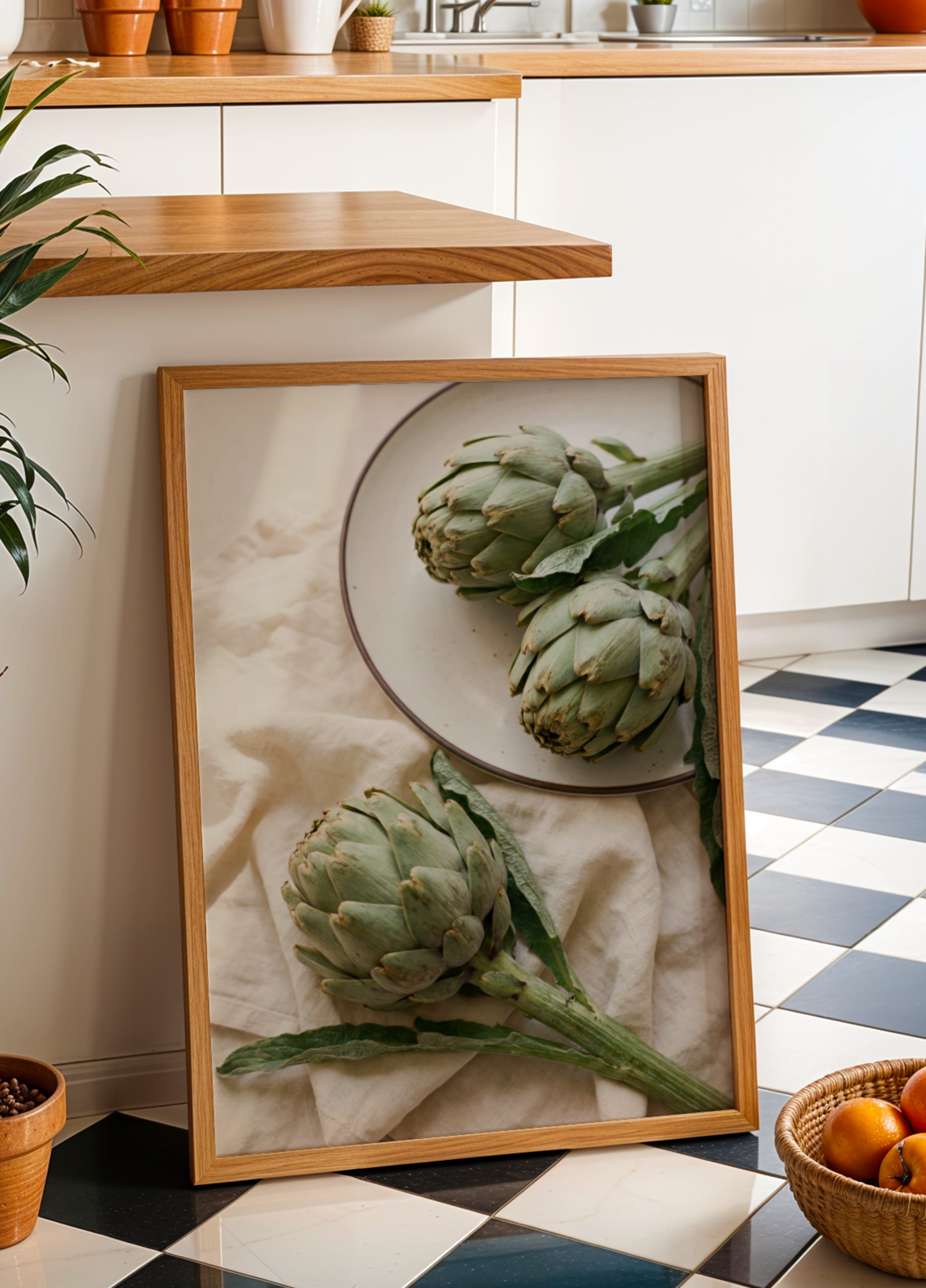 Fresh Green Artichokes