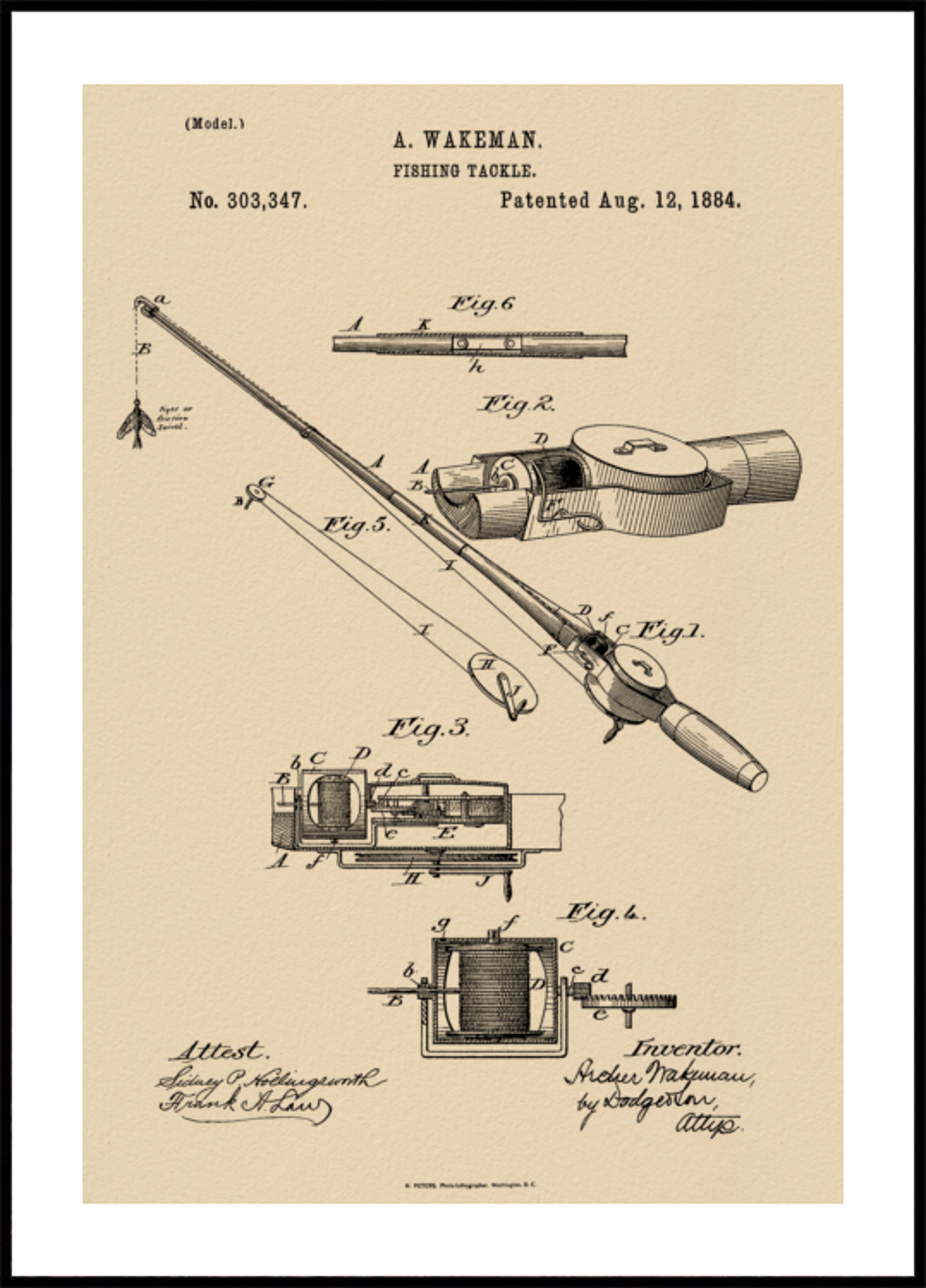 Vintage Fishing Tackle Patent