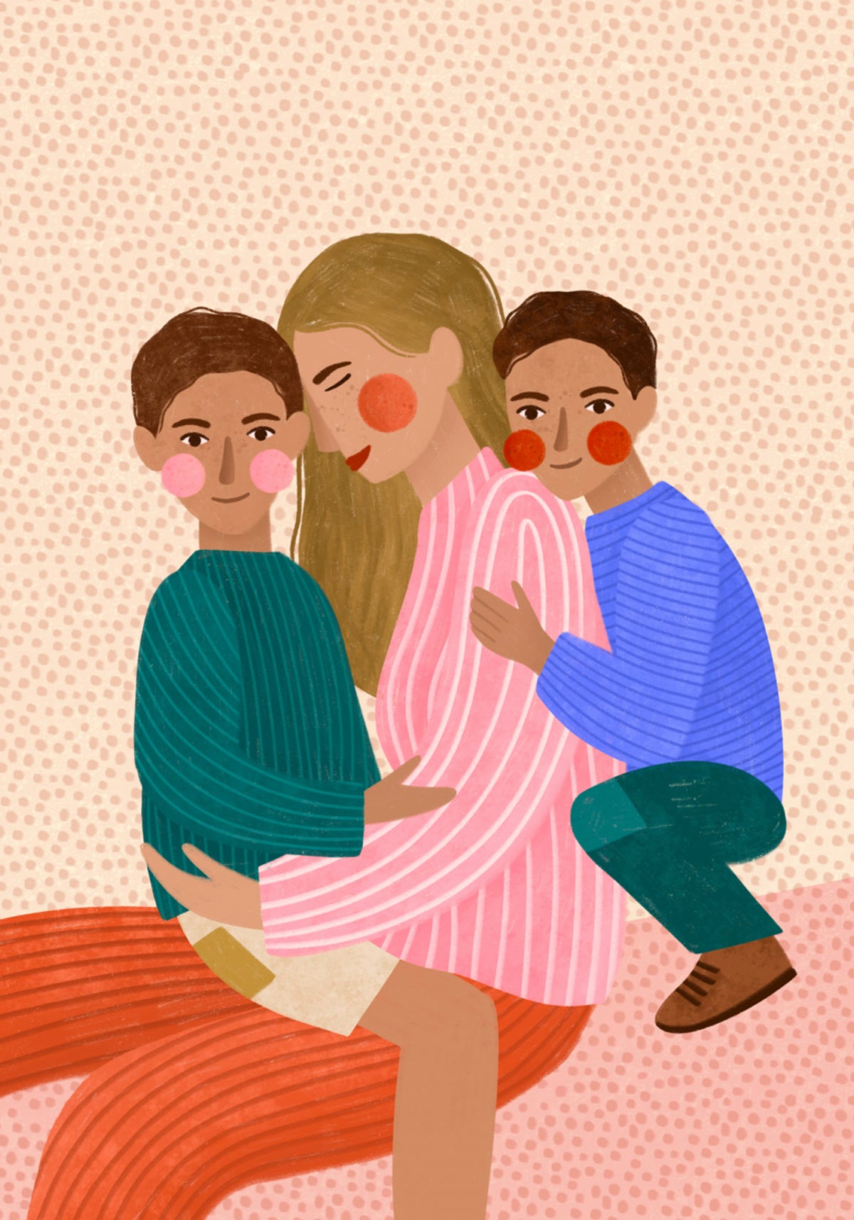 Joyful Family Hug