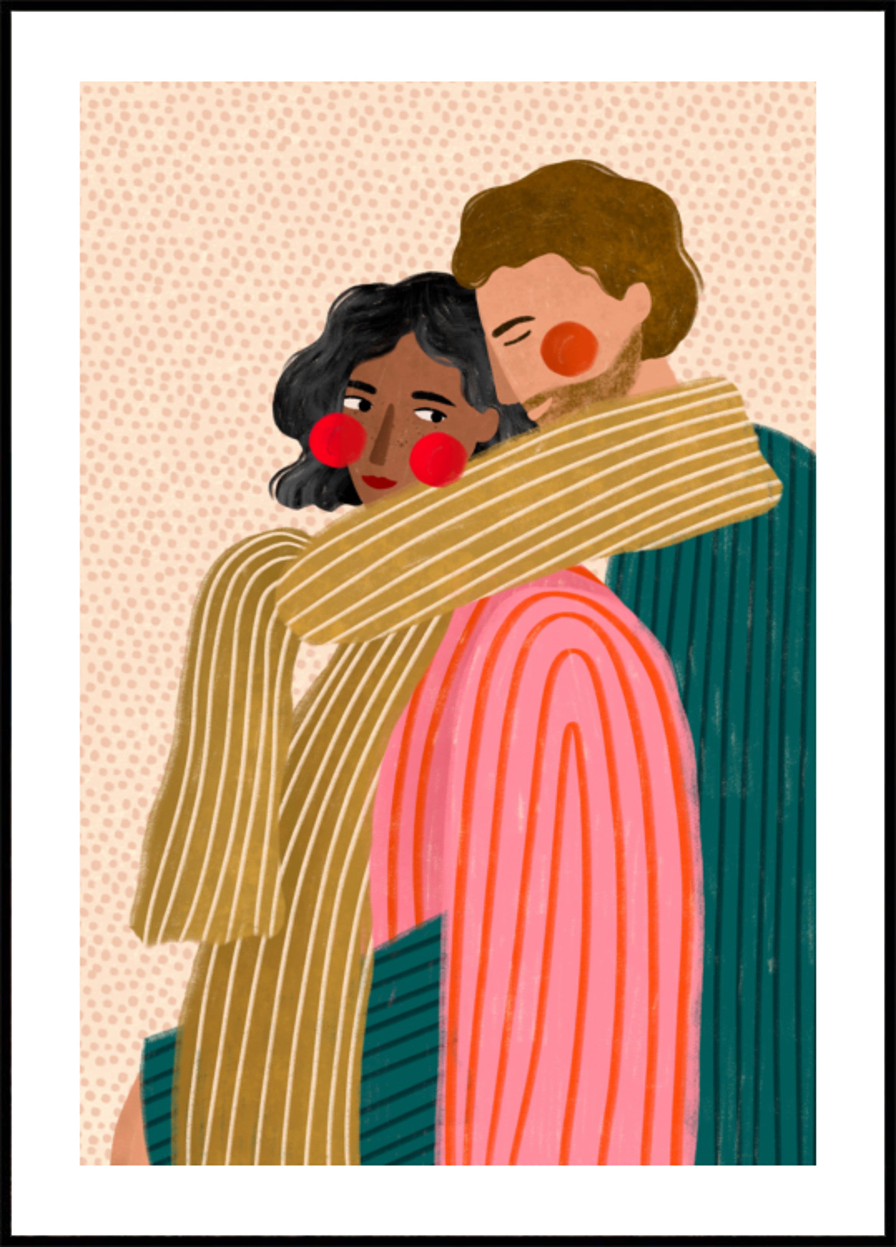 Loving Couple Embrace
