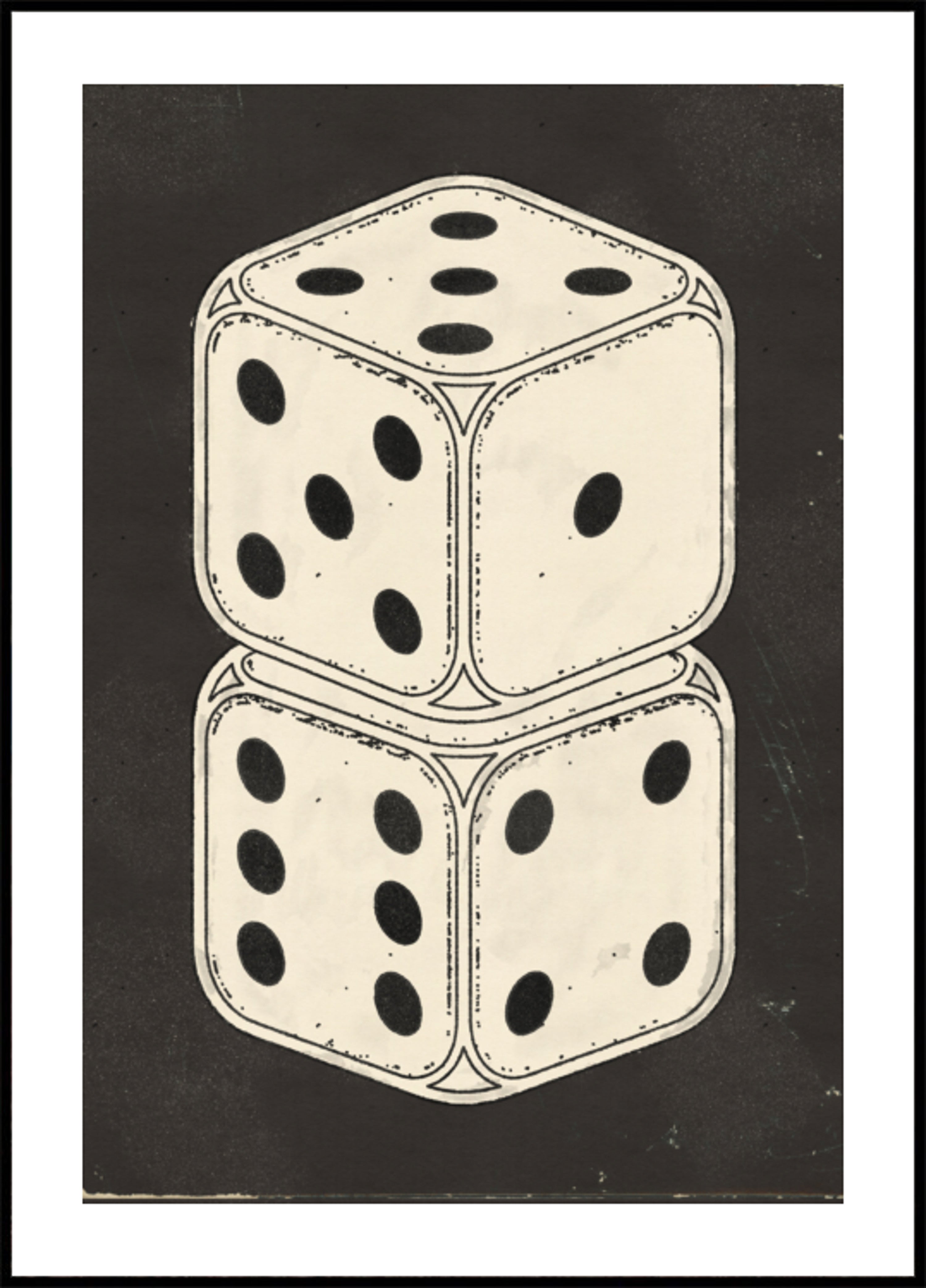 Stacked Vintage Dice