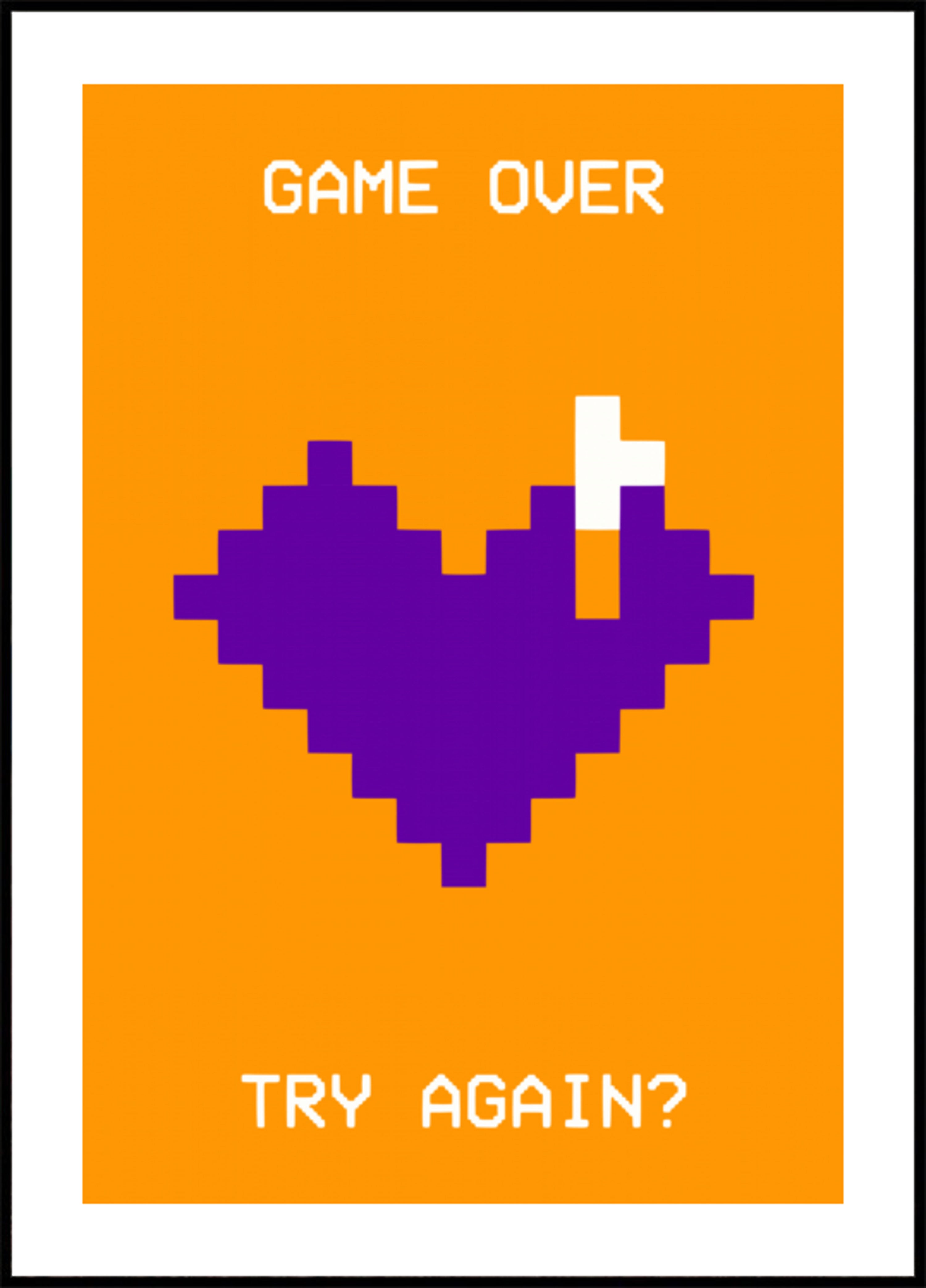 Retro Game Over Heart