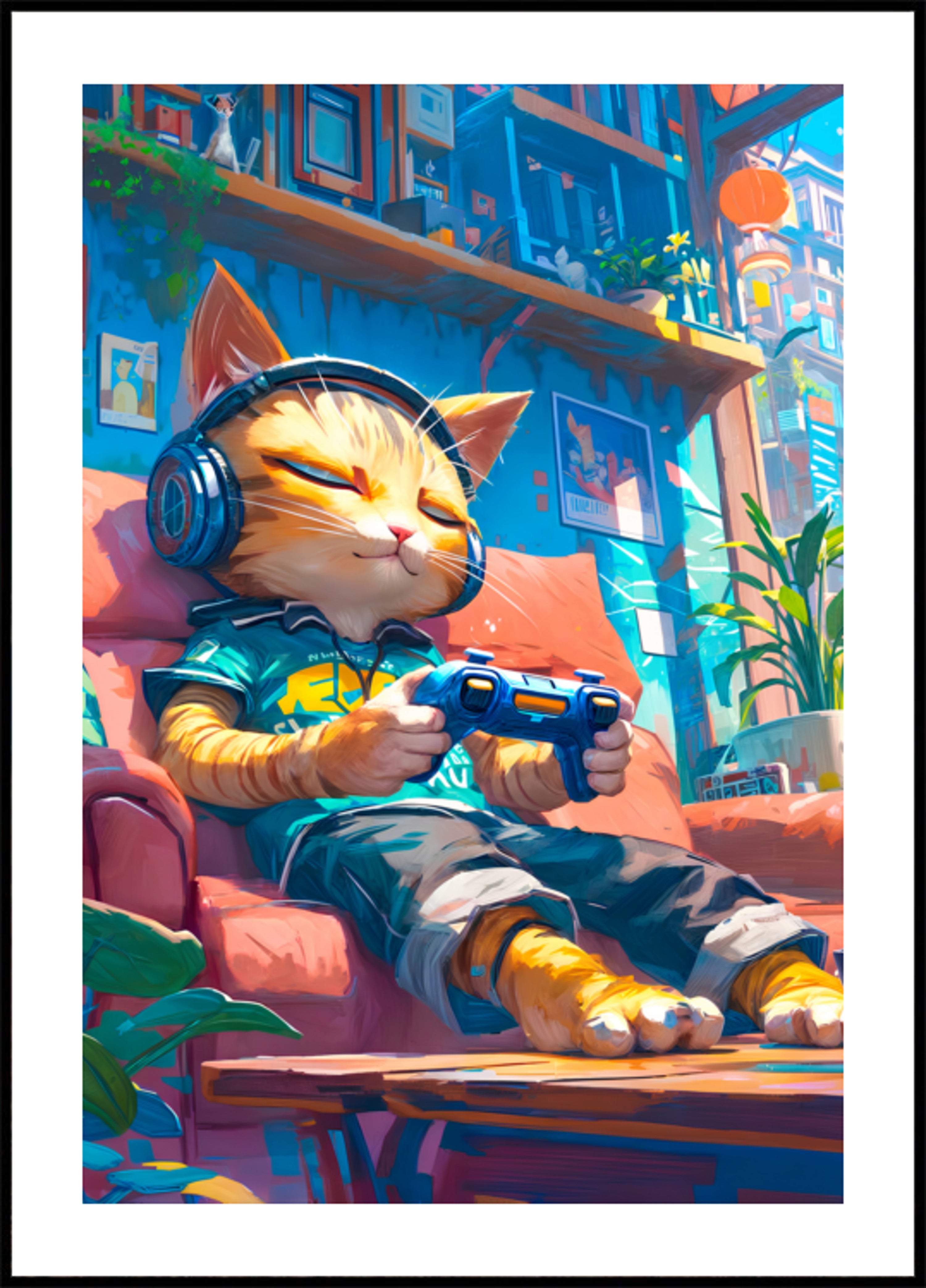 Cozy Gamer Cat