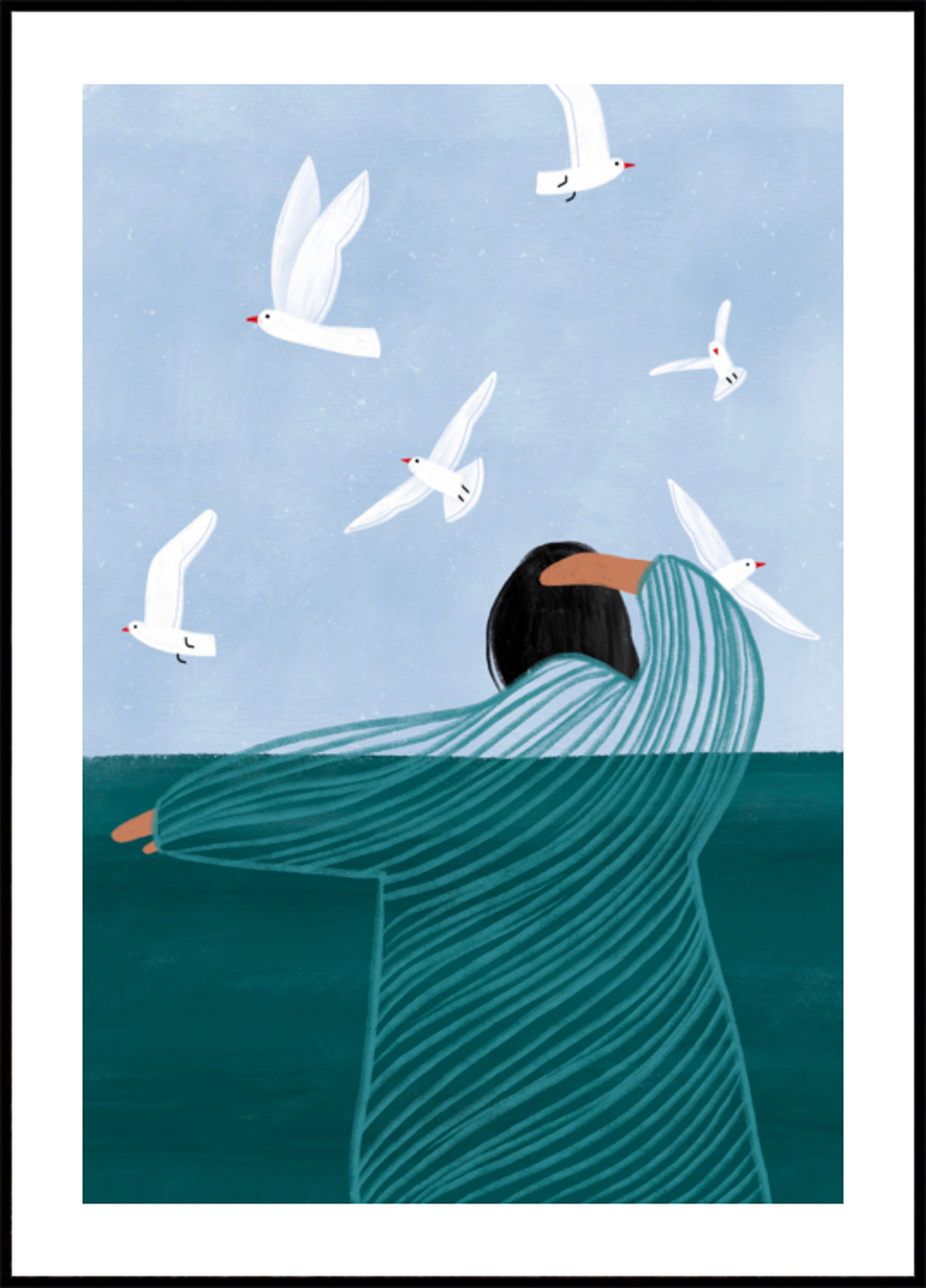 Woman Embracing Freedom