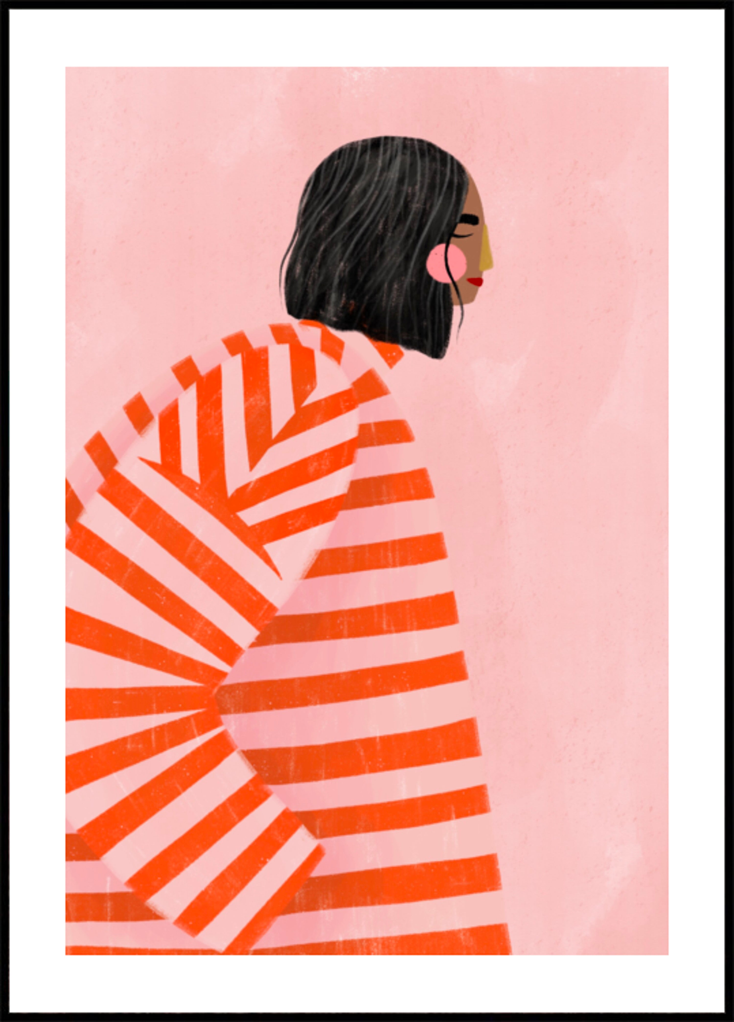 Woman in Stripes