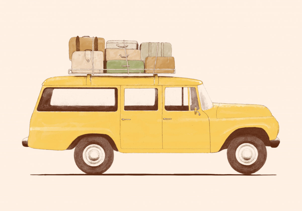 Vintage roadtrip-bil