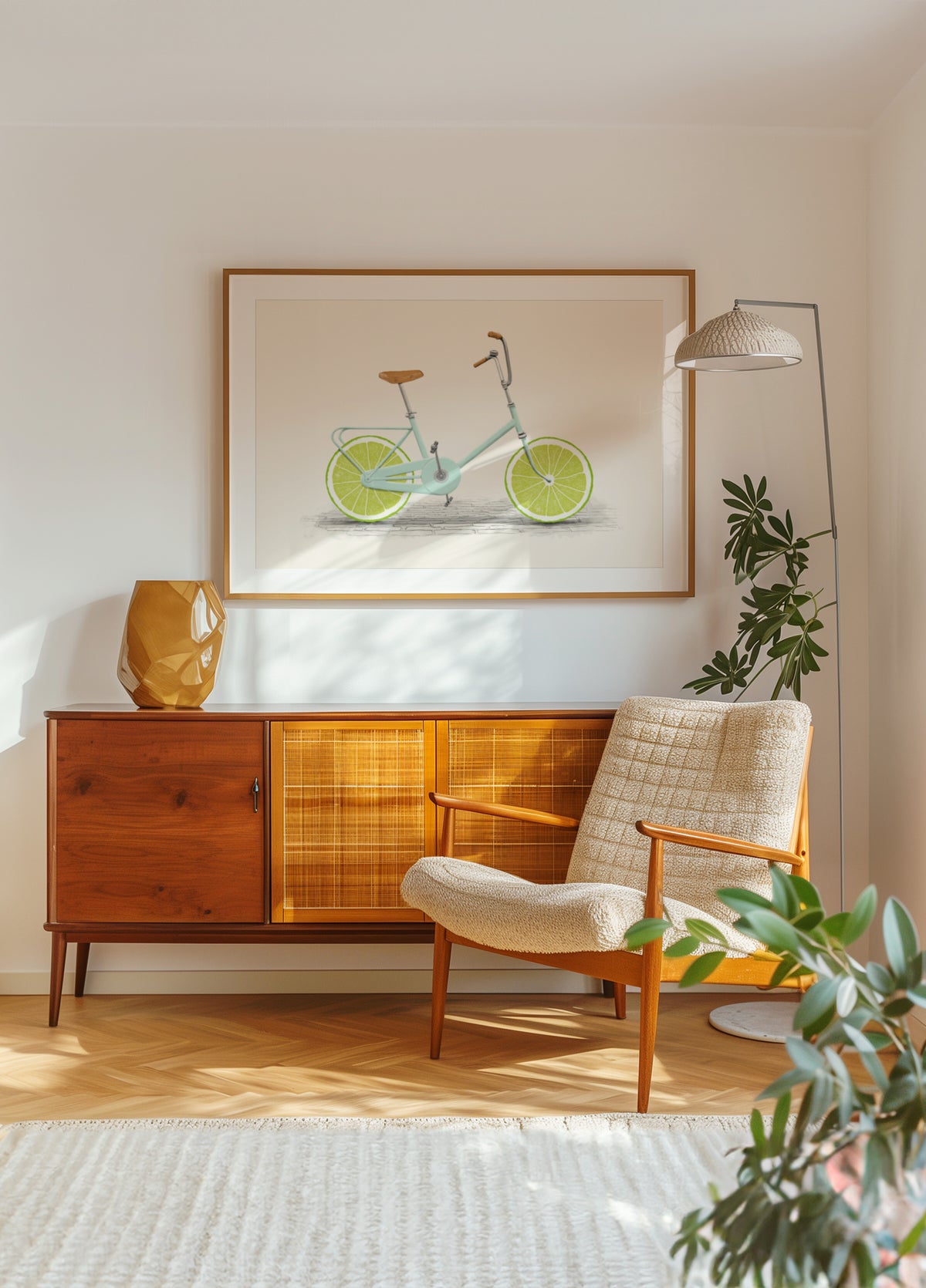 Sykkelhjul med lime