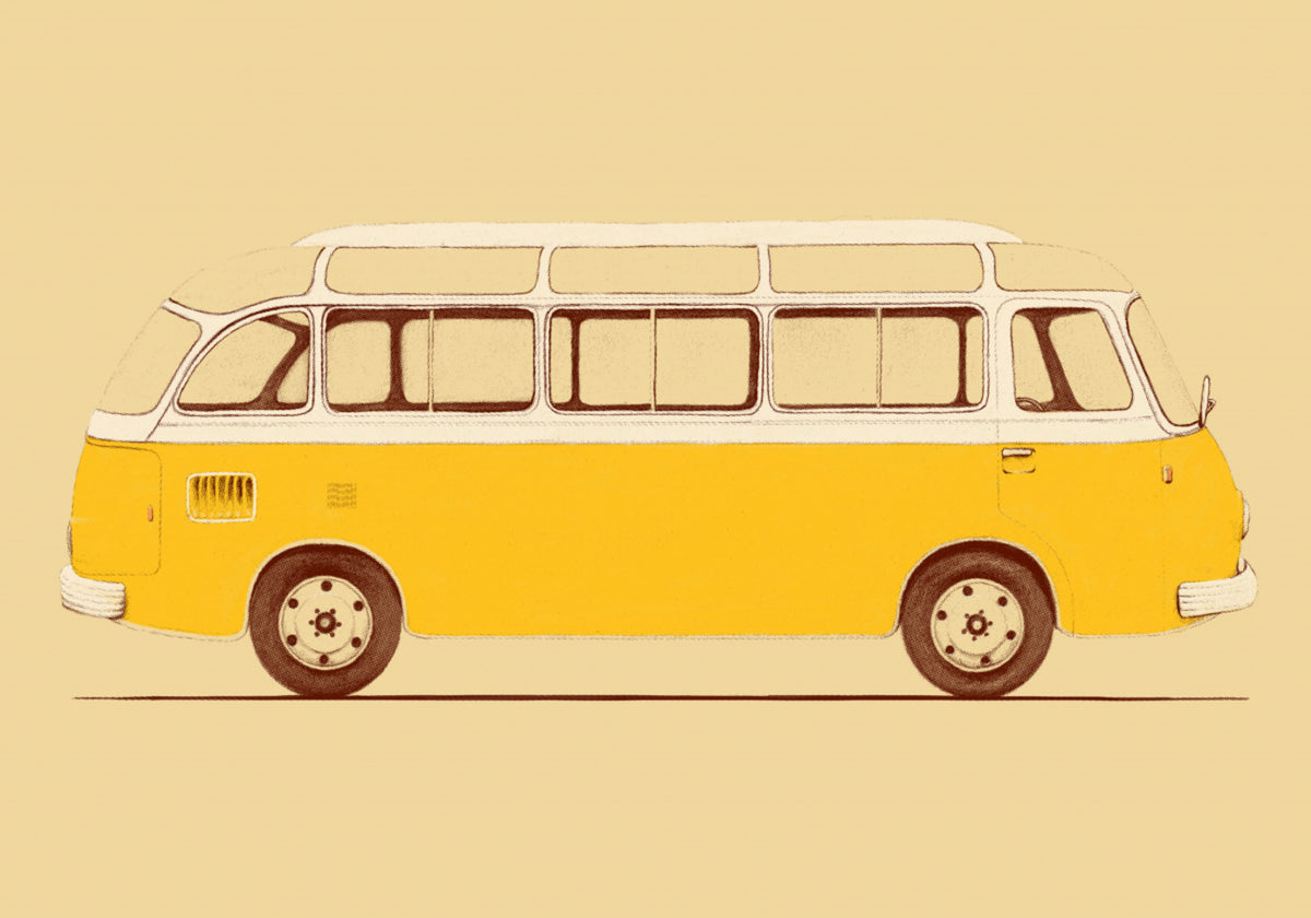Vintage gul buss