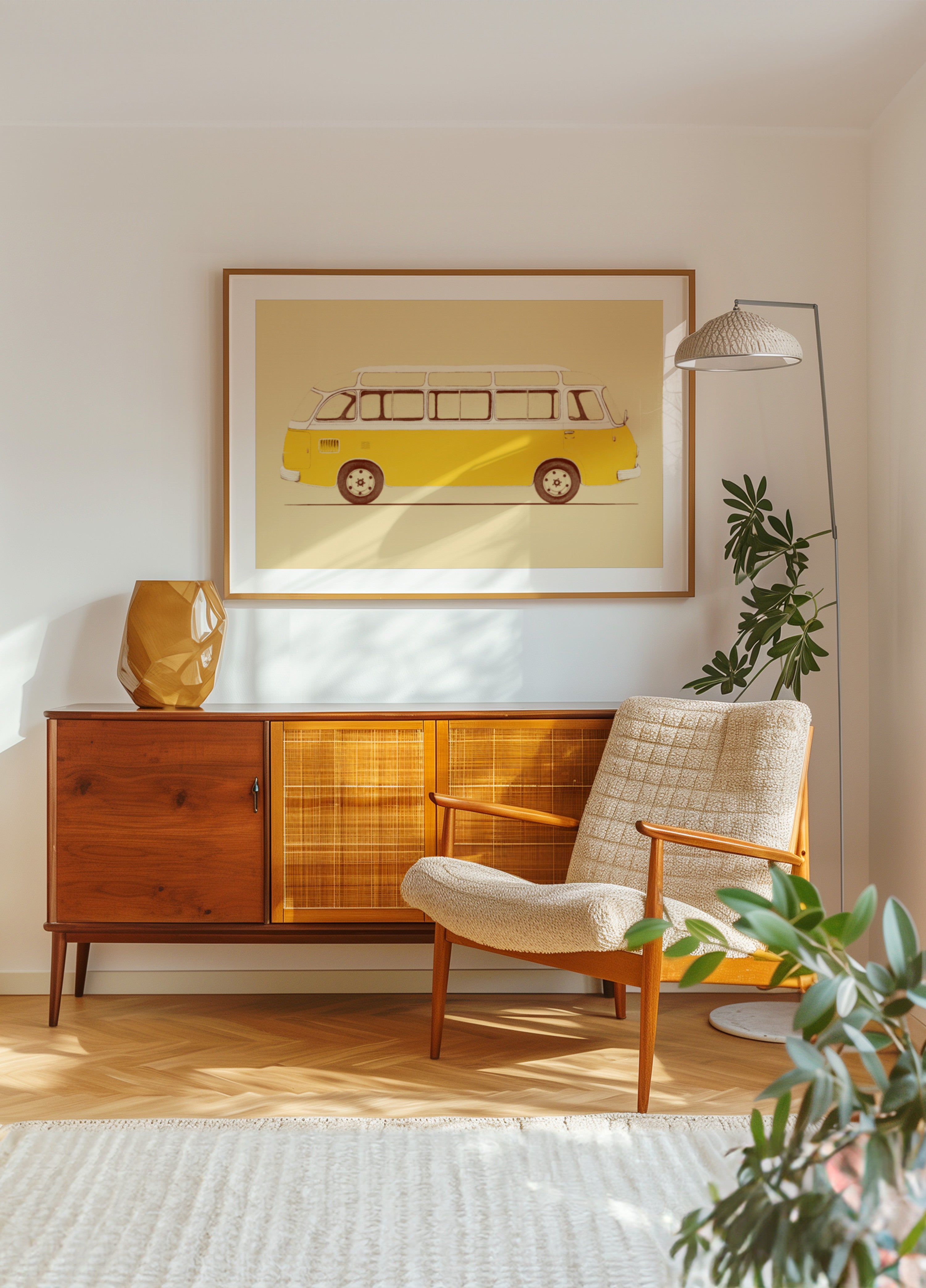 Vintage gul buss