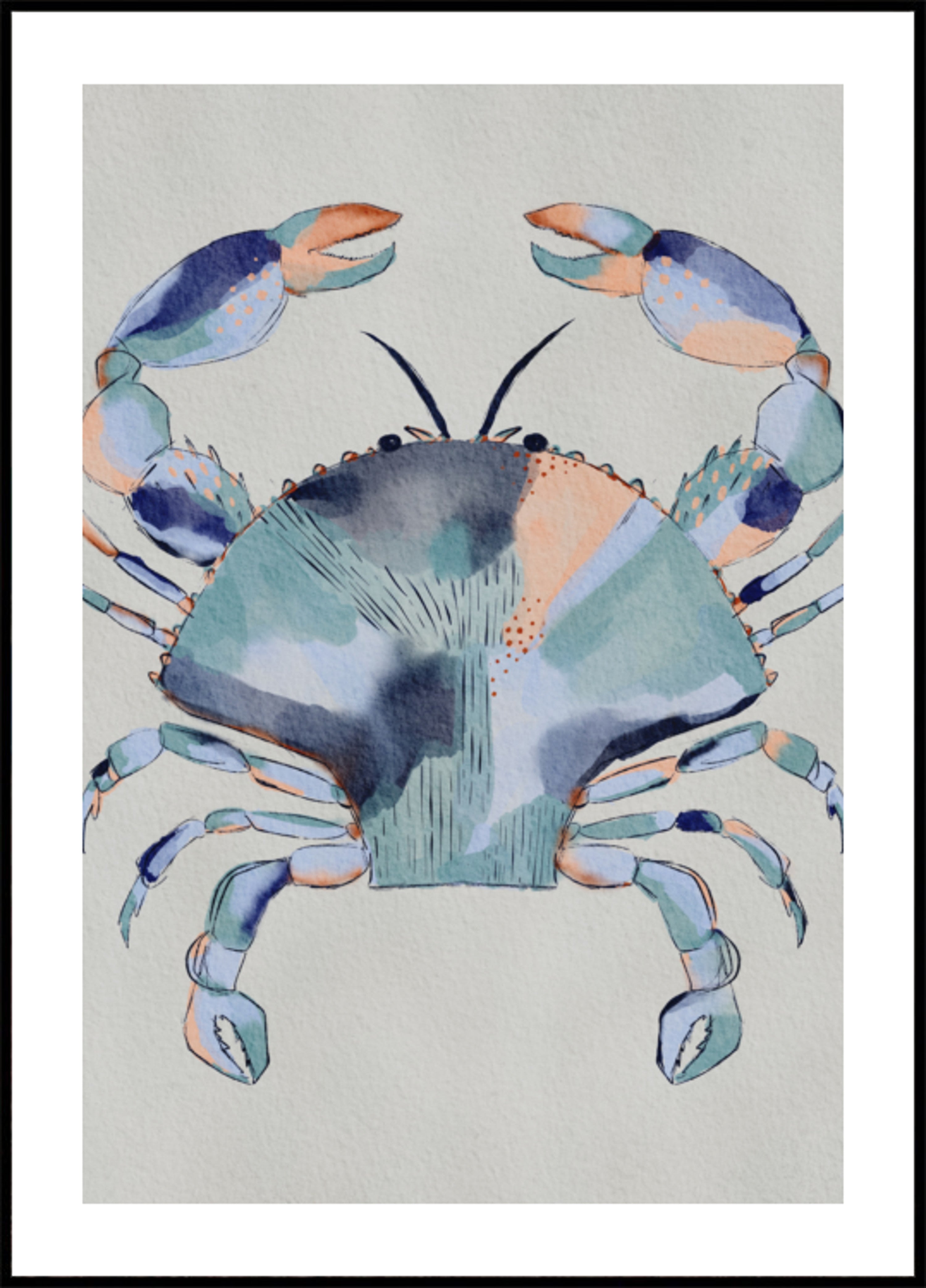 Coastal Blue Crab Painting