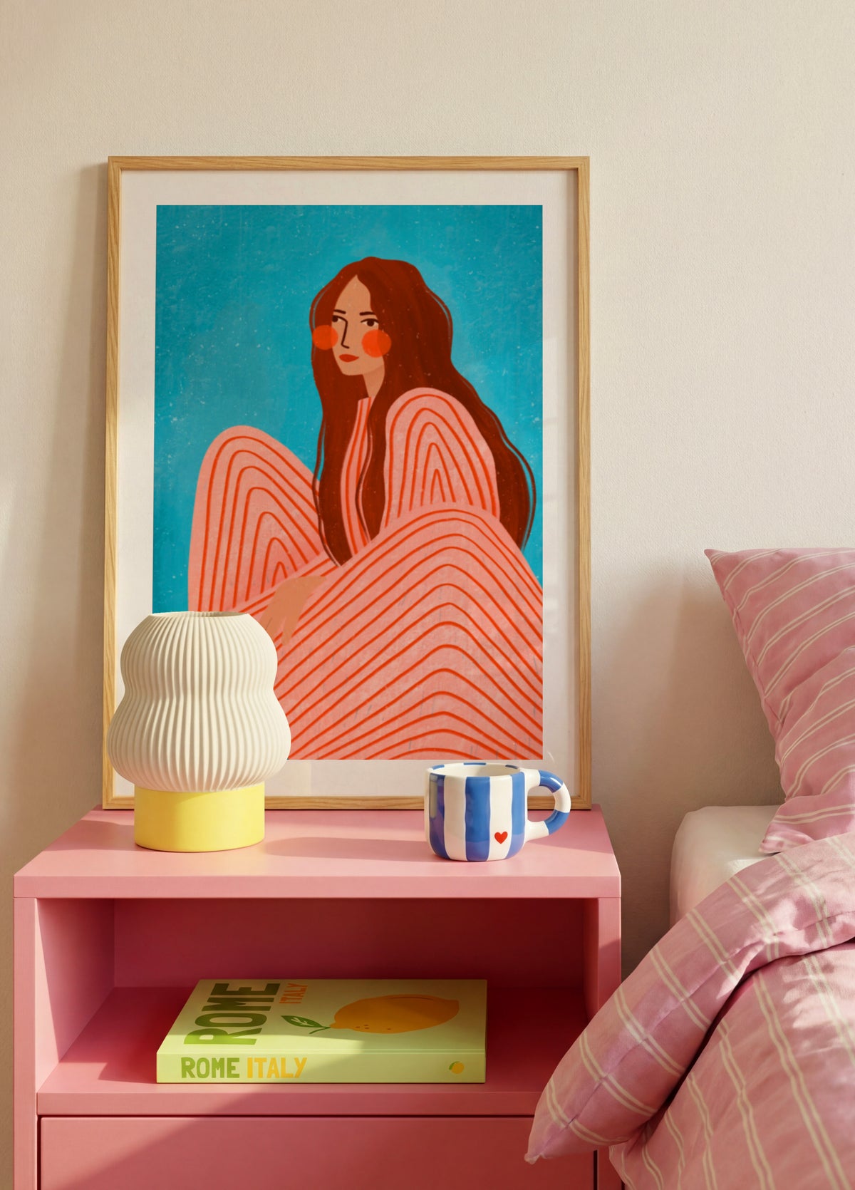 Serene Striped Woman