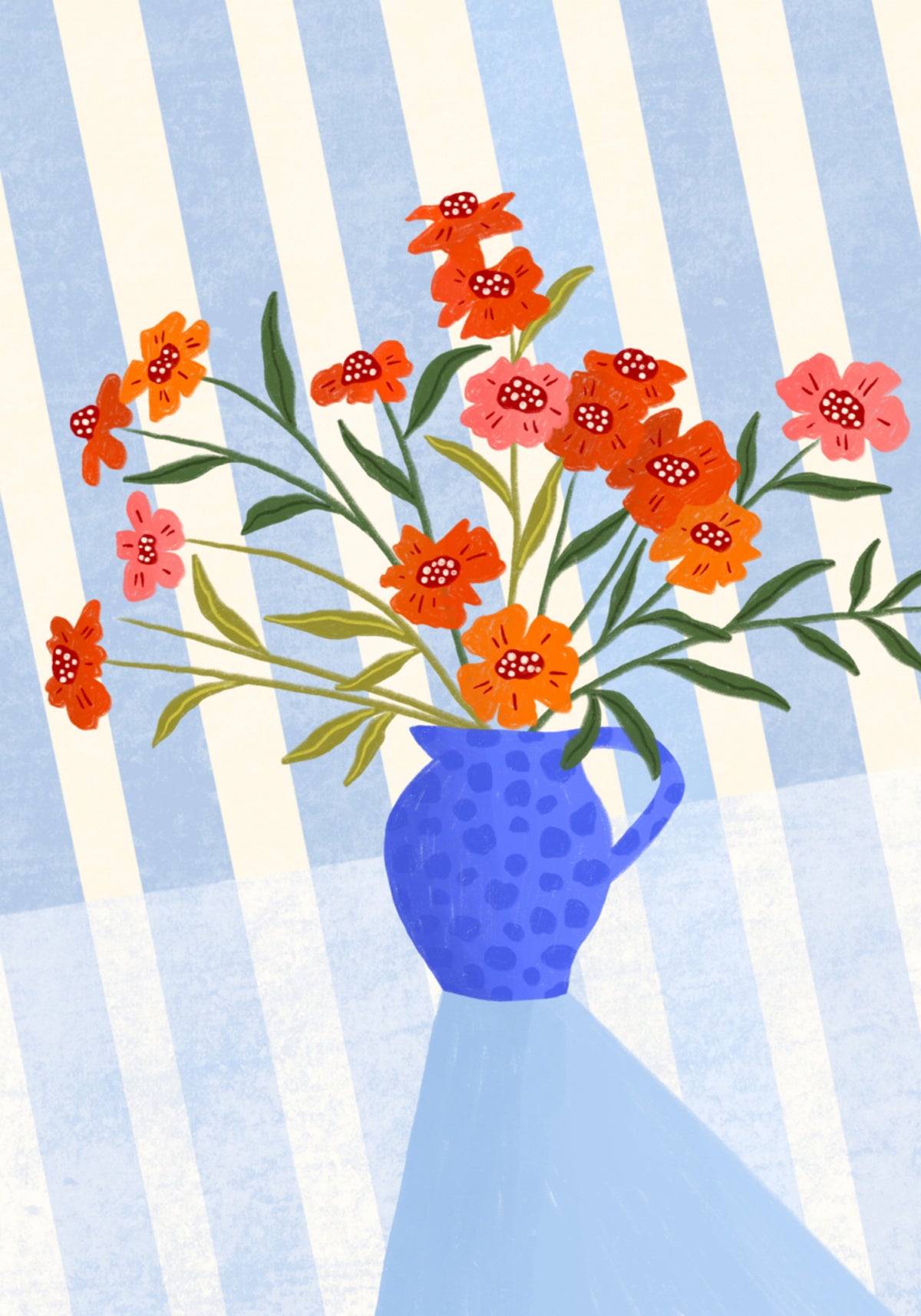 Cheerful Floral Pitcher