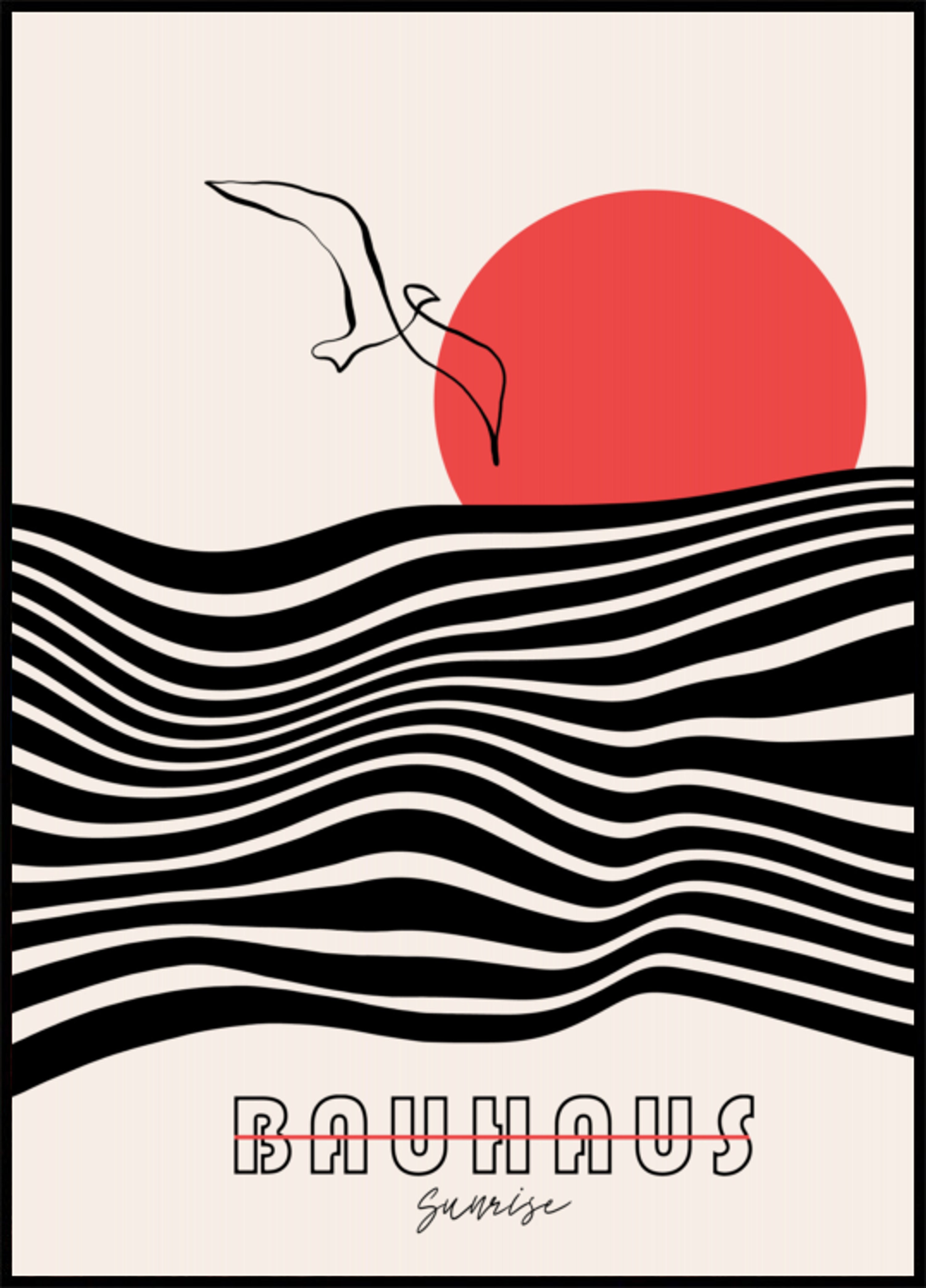 Bauhaus Sunrise Ocean