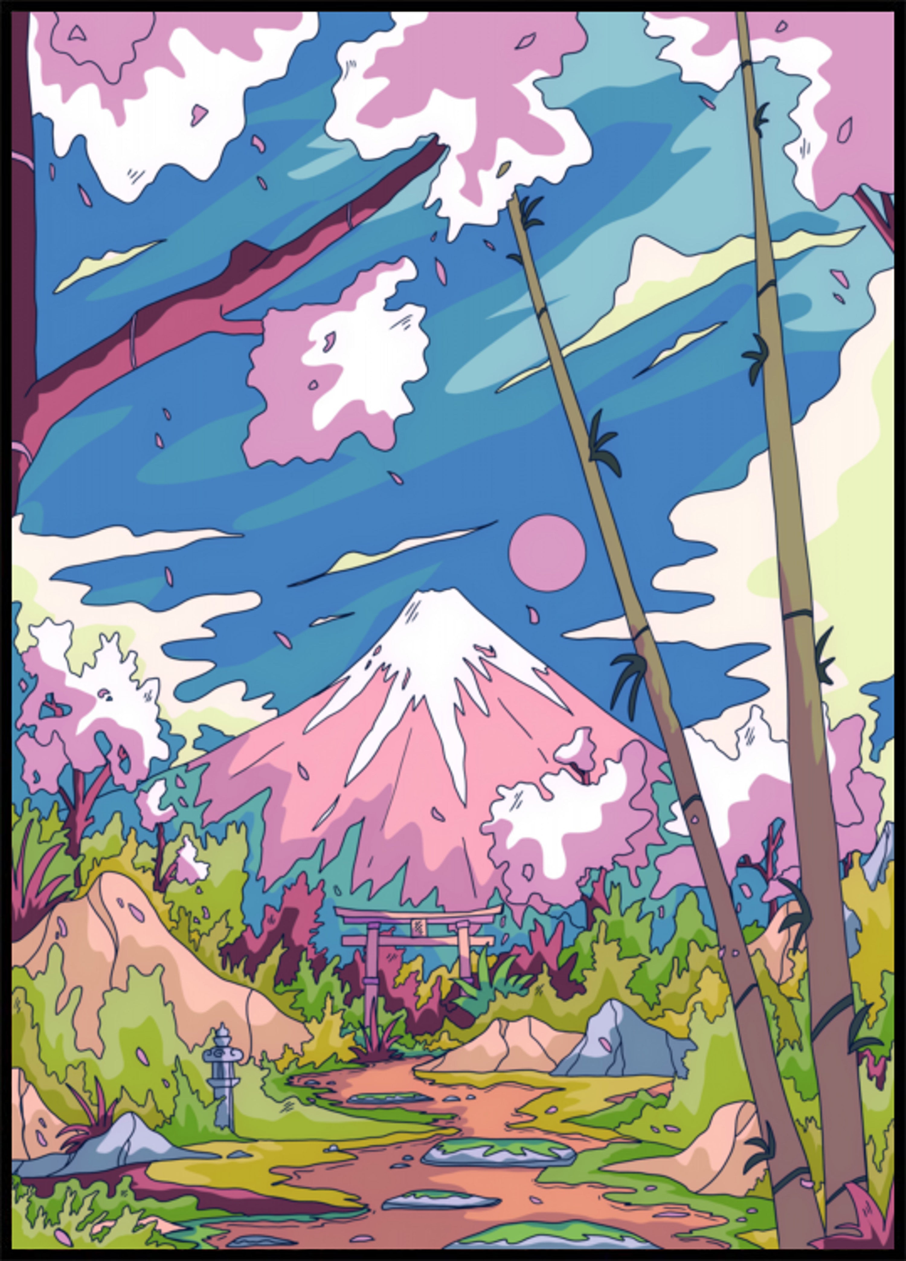 Mount Fuji Cherry Path