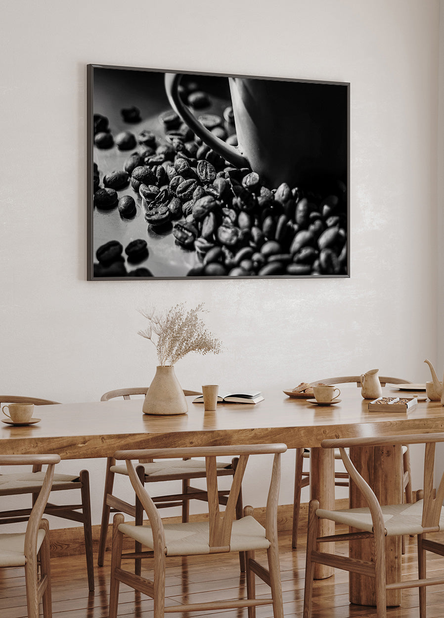 Coffee Beans With A Cup Plakat