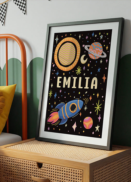 Personalized Space Adventure Poster