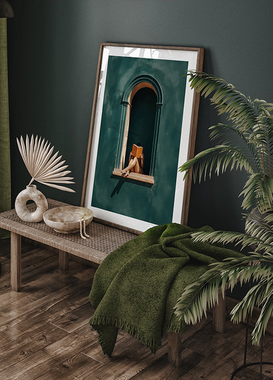 Window Reading Escape Plakat