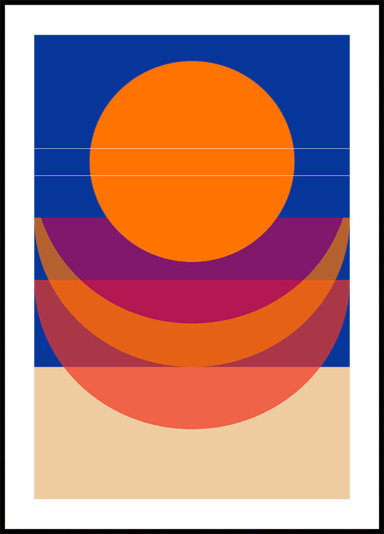 Geometric Sunset Plakat