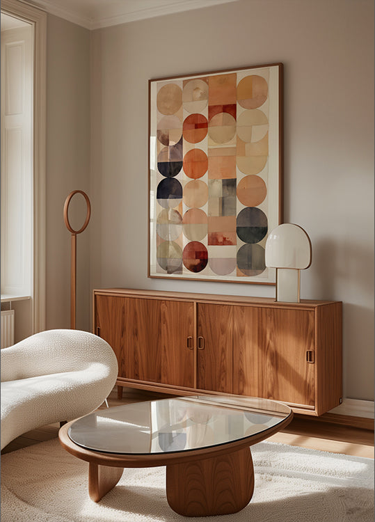 Earthy Geometric Flow Plakat